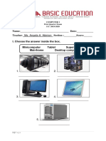 Computer 1 First Quarter Exam S.Y. 2019-2020