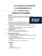 Bases para El Desfile Civico Militar Por El 21 Aniversario de La I