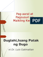 Pagsusuri Sa Duglahi, Isang Patak NG Dugo