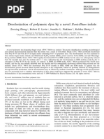 Decolorization of Polymeric Dyes by A Novel Penicillium Isolate