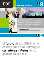 El Futuro de Los RRHH en El Sector Financiero: Estrategias Ganadoras y Retos en La Gestión de La Crisis