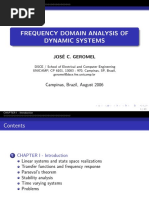 Frequency Domain Analysis of Dynamic Systems: Jos E C. Geromel