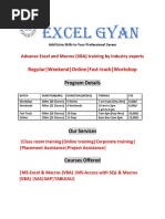 Course Content - Advance Excel & Macros PDF