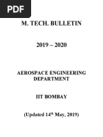 M. Tech. Bulletin: Aerospace Engineering Department