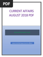 Current Affairs August 2018 PDF: WWW - Recruitment.Guru