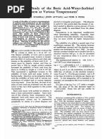 A Solubility Study of The Boric Acid-Water-Sorbitol System Various Temperatures