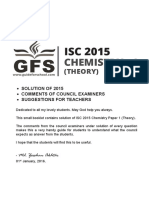 ISC 2015 Chemistry Paper 1 Theory Solved Paper