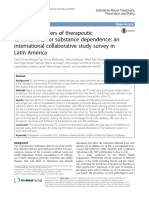 Quality Measurers of Therapeutic Communities For Substance Dependence: An International Collaborative Study Survey in Latin America