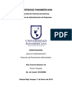 Administración y Evolucion Del Pensamiento Administrativo