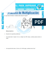 Practica de Multiplicación para Cuarto de Primaria