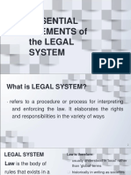 Essential Elements of The LEGAL System