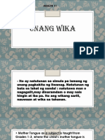 Unang Wika at Pangalawang Wika