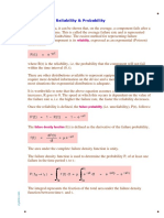 Failure Rate, Reliability & Probability