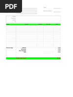 Planilla de Excel para Facturacion