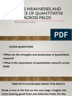 Lesson 3: Strengths, Weaknesses, and Importance of Quantitative Research Across Fields