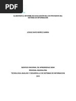 Informe de Evaluación de Los Procesos Del Sistema de Información