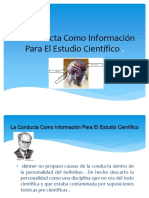 La Conducta Como Información para El Estudio Científico