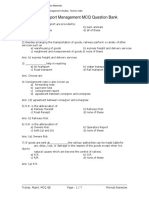 Transport Management MCQ Question Bank