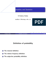 Probability and Statistics: B Madhav Reddy Madhav.b@srmap - Edu.in