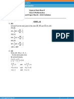 Gujarat State Board Class X Mathematics Board Paper March - 2015 Solution