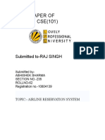 Airlines Reservation Sytemterm Paper of Cse