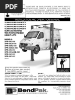 Bendpak - Plataforma Hidraulica para Vehiculos Livianos - Xpr-10 Ext Manual 5900307 Rev B 11-30-11