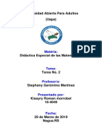 Tarea 1 de Didactica de La Matematica