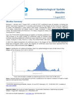 2019 AUG 7 Phe Epidemiological Update Measles