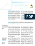 Correlation Between Dental Health Maintenance Behavior With Dental Caries Status (DMF-T)