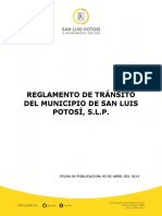 Reglamento de TR Nsito Del Municipio de San Luis Potos PDF