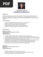 Generose Tabulo's Resume