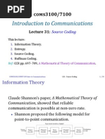 Introduction To Communications: Source Coding