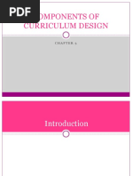 Components of Curriculum Design