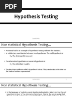 Hypothesis Testing