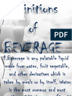 Types of Beverages