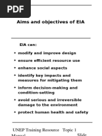 Aims and Objectives of EIA: UNEP Training Resource Manual Topic 1 Slide 1