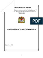 Ministry of Education and Vocational Training: Guidelines For School Supervision