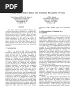 Comparisons Between Human and Computer Recognition of Faces