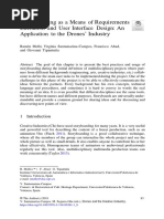 Storyboarding As A Means of Requirements Elicitation and User Interface Design: An Application To The Drones' Industry