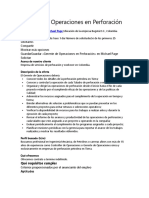 Gerente de Operaciones en Perforación