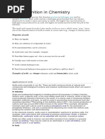 Acid Definition in Chemistry