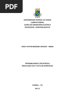 2 Lista de Exercícios - Probabilidade e Estatística