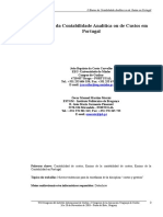 O Ensino Da Contabilidade Analítica Ou de Custos em Portugal