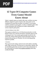 12 Types of Computer Games Every Gamer Should Know About