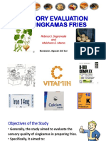 Sensory Evaluation of Singkamas Fries: Rebeca S. Sagranada and Melchora E. Marzo