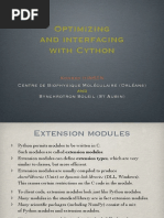 Optimizing and Interfacing With Cython: Centre de Biophysique Moléculaire (Orléans) Synchrotron Soleil (ST Aubin)