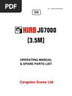 JG7000 (3 5m) Operating Manual Spare Parts List ENG (201506)