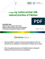 Aligning Carbon Pricing With National Priorities of Pakistan. Saadullah Ayaz