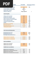 Deflection Calculation Sheet: ACI 318-08 Rectangular Sections