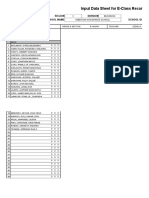 Input Data Sheet For E-Class Record: Region Division School Name School Id